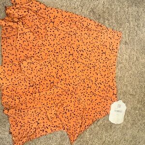 Orange ruffle Skirt
